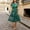 Green, variant on Women's Cocktail Dresses, Formal Wedding Guest Modest Church Vintage Tea Party Midi Evening Dress