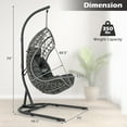 thumbnail image 2 of Costway Fauteuil Oeuf avec Support, Oreiller et Coussin, Accessoires Suspendus pour Salon, 2 of 10