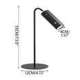thumbnail image 2 of YingYouFu Modern Cordless Table Lamp, Portable LED Desk Lamps, Rechargeable Battery Operated Lighting for Bedroom, Dining Room, Coffee Shop, Camping Night Light Black, 2 of 7