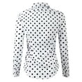 thumbnail image 4 of Doublju Women's Long Sleeve Slim Fit Button Down Dress Shirt (Plus Size Available), 4 of 5