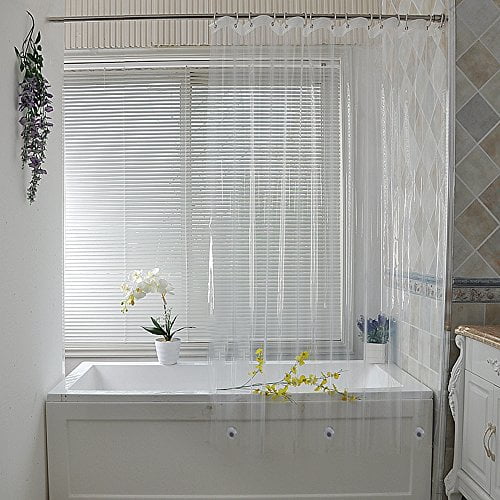 UFRIDAY Clear Shower Curtain Liner 72 x 75 inch PEVA Bath Curtain for Home and 