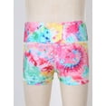 thumbnail image 6 of renvena Kids Girls Tie Dye Gymnastics Dance Tumbling Athletic Shorts Gym Yoga Running Workout Booty Shorts, 6 of 7