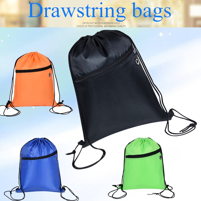 Download Lnkoo - LNKOO 2 Pack Drawstring Backpack String Bag Sackpack Cinch Water Resistant Nylon for Gym ...