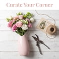 thumbnail image 3 of REGALWOVEN Modern Vase, Matte Ribbed Decorative Flower Vase for Desktop, Shelf & Bathroom, Minimalist Boho Home Decor Accent Pink 2.4"L x 2.4"W x 5.1"H, 3 of 7