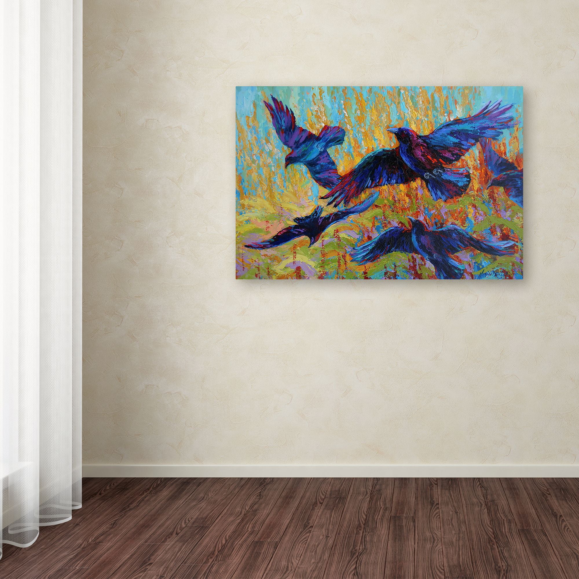 Trademark Fine Art 'Crows 6' Canvas Art by Marion Rose