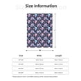 thumbnail image 5 of Rateoe cool Skull flower Pattern Flannel Throw Blanket, Ultra-soft Blanket for Bed, Couch, Car, Hypoallergenic Anti-pilling blanket-40"x30"(Vertical), 5 of 6