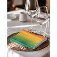thumbnail image 6 of Rainbow Striped Cloth Napkins Set of 4 Reusable Dinner Napkins, Colorful Gradients Modern Abstract Art Cocktail Napkin Washable Table Napkins for Wedding/Holiday Party/Baby Shower 20"x20", 6 of 7