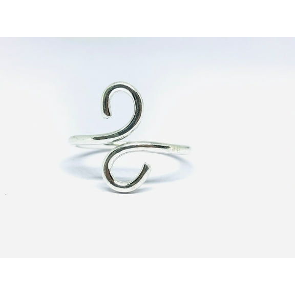 s shape silver ring for women ,boho ring,silver rings ,promise rings