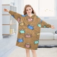 thumbnail image 5 of joogoo Wearable Blanket Hoodie for Crabs Cute Flannel Sherpa Pocket 3-14 YR S, 5 of 7