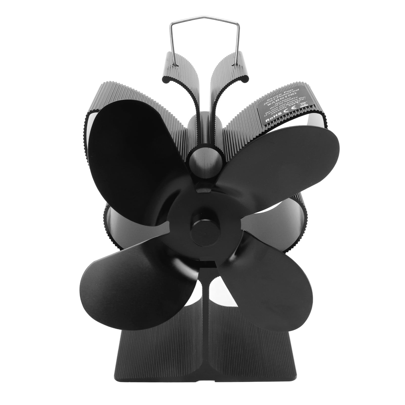 Fireplace Fan, Quiet Operation 4 Blades Wood Stove Fan Heat Powered For