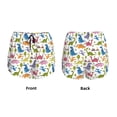 thumbnail image 3 of Salouo Cute Dinosaur Print Women's 2 in 1 Running Shorts Double-Layer Shorts Athletic Workout Gym Yoga Shorts Running Shorts for Women-XX-Large, 3 of 7