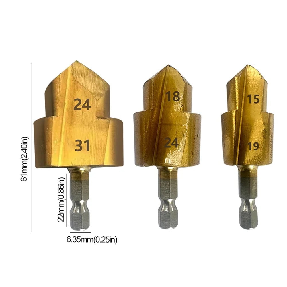 PPR Riser Step Drill Bit Set for PVC Pipe Thread Making Tools