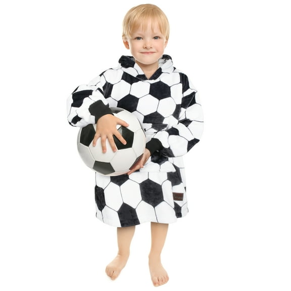 Tirrinia Oversized Hoodie Blanket Sweatshirt for Kids, Wearable Cute Patterns fleece Pullover, as Warm & Funny Gifts for 4-10 Years Boy Girl