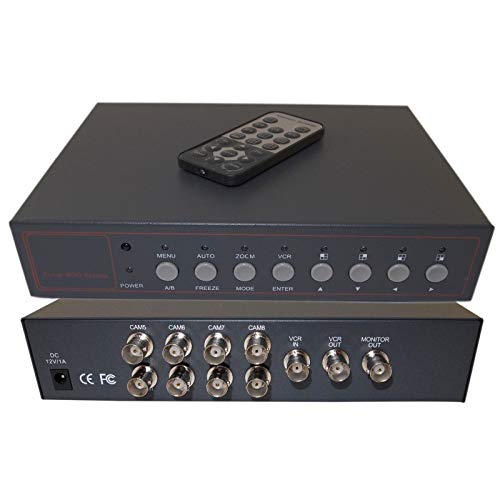 evertech office home video security camera cctv color quad splitter