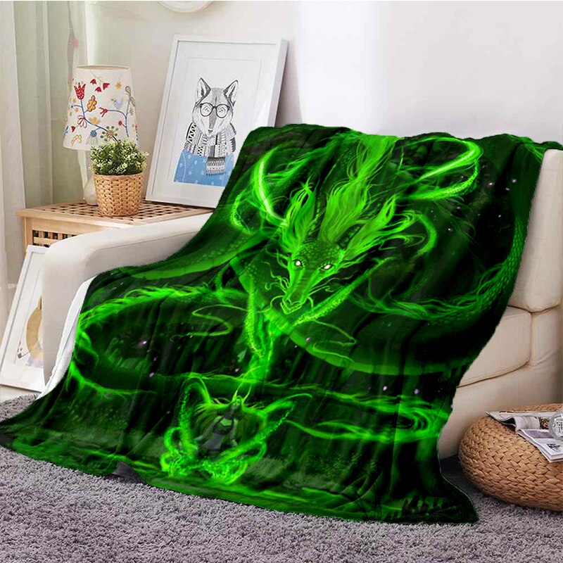 Colorful Dragon Blanket Dragon Blanket Soft Flannel Fleece Throw