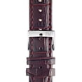 thumbnail image 3 of Morellato Bolle Alligator Embossed Genuine Calf Leather Watch Strap - Bordeaux - 18mm - Chrome-plated Stainless Steel Buckle - MORELLATO 1930 Collection, 3 of 8