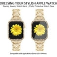 thumbnail image 4 of REQO Compatible with Apple Watch Band with Screen Protector Case, Jewelry Replacement Bands 46mm 45mm 44mm 42mm 41mm 40 mm 38mm 2 Pack Protective Cover for iWatch Series 10/9/8/7/6/5/4/3/2/1/SE Women, 4 of 6