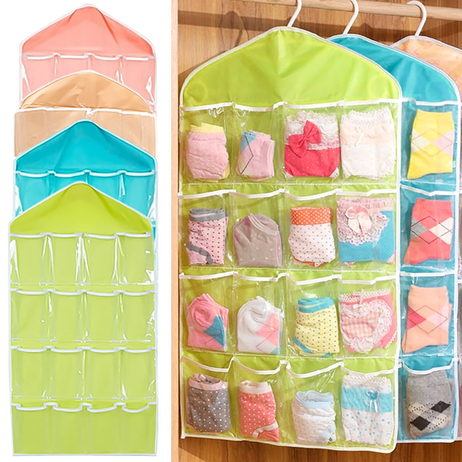 WGOUP Clear Hanging Organizers Plastic Accessory Organizers Baby Shoes