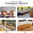 thumbnail image 5 of CHTER Outdoor Bench Garden Bench Wood 63", Patio Dining Bench Weatherproof, Wooden Park Front Porch Benches for Outside, Backless Acacia Wood Bench Long Narrow Clearance, Teak, 5 of 8
