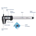 thumbnail image 3 of Calibrador digital Conversión de 0-6 pulgadas/0-150 mm con pantalla LCD grande Herramienta de medición de calibrador electrónico Vernier de plástico, 3 of 8