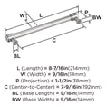 thumbnail image 6 of Amerock Faircrest 7-9/16 inch (192mm) Center-to-Center Polished Chrome Cabinet Pull, 6 of 7