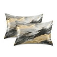 thumbnail image 2 of JSTEL Grey & Gold Marble Satin Pillowcase Standard Size Pillow Cases Envelope Closure Bed Pillow Cover, 20 x 26 inch, 2 of 9