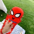 thumbnail image 2 of Monedero para niños con dibujos animados, exquisito, forma tridimensional, portátil, de silicona, monedero, cartera pequeña, Spider Man con cuerda, 2 of 3
