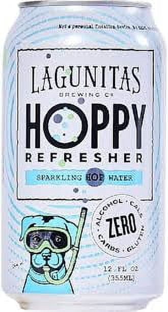 Lagunitas Hop Refresher Variety (Pack of 12) 12oz Cans Sparkling Hop Water Zero Alcohol Gluten Free Zero Cals & Carbs (Includes 4 of Each Flavor:  Blood Orange, Hop Water, & Berry Lemon)
