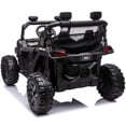 thumbnail image 5 of 4WD 24 Volt Ride on Toys with Remote, Joyracer Power Car Wheels with 800W Motors, Bluetooth, Spring Suspension, LED Light, Black, 5 of 10