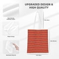 thumbnail image 4 of YFYANG Reusable Cotton Canvas Tote Shopping Bag, Red Line Texture Washable Portable Grocery Bag for Daily Travel, 4 of 8