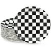 80 Pack Race Car Checkered Flag Paper Plates for Boys Racing Birthday Party Supplies (9 x 9 In)