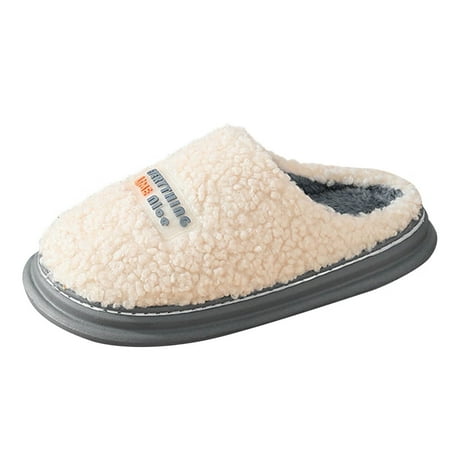

Mens Slippers Mens Couple Models Cotton Slipper Autumn Winter Home Slippers Cute Cartoon Character Warm Plush Cotton Slippers Slippers for Men Eva Grey 45