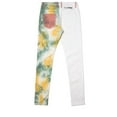 thumbnail image 7 of En Noir Men's Cash Green Tie Dye Rip & Repair Distressed Skinny Fit Denim Jeans (29, Cash Green Tie Dye/Off White), 7 of 7