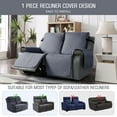 thumbnail image 3 of TAOCOCO Loveseat Recliner Sofa Cover, Washable Recliner Couch Slipcover Furniture Protector for Pet Dogs Bluish Grey, 3 of 9