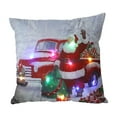 thumbnail image 2 of Holiday LED Glowing Pillow with Two Light Modes Flash or Constant On, Christmas Themed Decorative Cushion for Home Decor, Festive Throw Pillow for Sofa and Living Room, 2 of 6