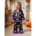 thumbnail image 4 of Cjfdfy Toddler Baby Girls Halloween Fall Clothes Ghost Pumpkin Pajamas Set Printed Fuzzy Trim Long Sleeve Tops And Pants Cute Newborn Baby Girl Halloween Pajamas, 4 of 9