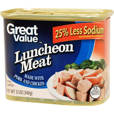 (3 Pack) Great Value Less Sodium Luncheon Meat, 12