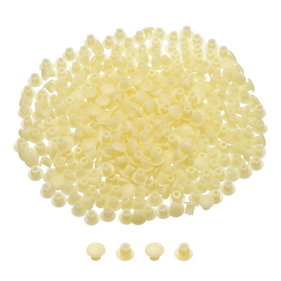350Pcs Plastic Hole Plugs Screw Cap Covers, 5mm(3/16") Decoration Tapping Screw Cover,Beige