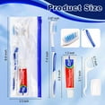 thumbnail image 4 of WWS-15 Disposable Toothbrushes with Toothpaste Individually Wrapped, Travel Kit Whit Plastic Zip Bag,Toothbrush Head Cover, Bulk Toothbrush for Homeless,Travel,Shelter,AirBnb,Hotel,Guest,Blue, 4 of 4