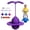 Purple, variant on Bouncing Ball with Handle & Pump, Balance Jumping Ball Pogo Hopper with Anti-Slip Deck for Indoor Outdoor Fun & Fitness