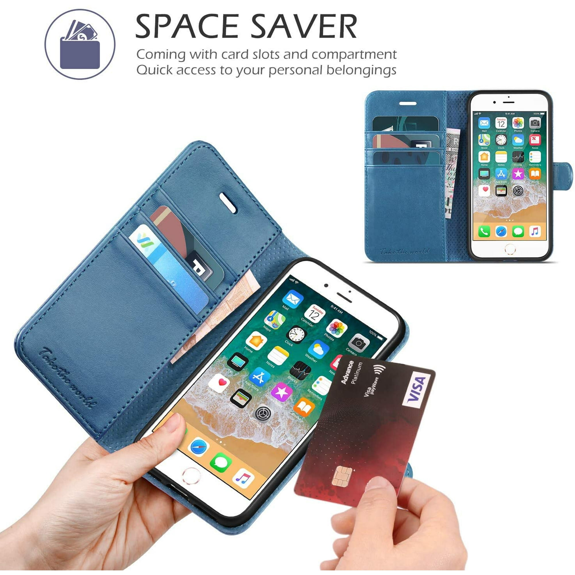 TUCCH iPhone Plus Case, iPhone Plus Leather Wallet Case with