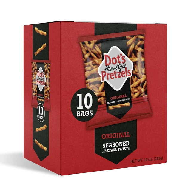 Dot's Pretzels Variety Pack, Original, Honey Mustard, and Parmesan Garlic Twist Snack, 1oz Individually Sized Bags (18 Count)