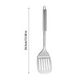 thumbnail image 3 of Stainless Steel Slotted Spoon Spatula with Round Pipe Handle - Kitchen Cooking Utensil for Stirring, Flipping, and Serving - Dishwasher Safe, 3 of 4