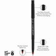 thumbnail image 3 of uni-ball® Onyx® Rollerball Pens, Micro Point, 0.5 mm, Black Barrel, Red Ink, Pack Of 12, 3 of 3