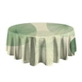 thumbnail image 5 of Green Tie Dye Overlay Pattern Round Tablecloth 60"x60",Wrinkle Wipeable Table Cloth for Kitchen Dining Room Picnic Patio Party, 5 of 6