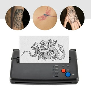 Life Basis Tattoo Transfer Stencil Machine Thermal Copier Kit with 20pcs Tattoo  Stencil Transfer Paper Black Upgraded Version 
