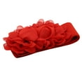 thumbnail image 2 of Eosunjian Women's Fashion Double Rose Flowers Elastic Stretch Waist Belt Wide Stretch Waistband Red, 2 of 8