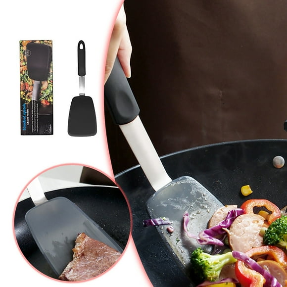 Elastic Silicone Frying Spatula for Non-Stick Cookware – Easy to Clean Flexible Heat- Kitchen Utensil for Safe Stir-Fry and Sautéing