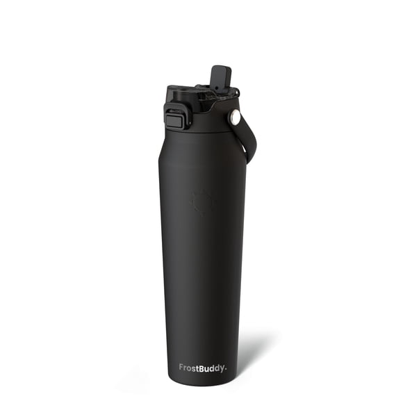 Frost Buddy Botella De Agua Aislada De 32 Oz Con Pajita Y Tapa Para Chupete | Acero Inoxidable A Prueba De Fugas | Frío Las 24 Horas | Portavasos A Prueba De Sudor | Ideal Para Gimnasio, Viajes, Depor