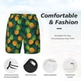 thumbnail image 5 of Gaeub Pineapples with Palm Leaves Mens Swim Trunks Stretch Beach Shorts Quick Dry for Men Swim Shorts Swimwear with Pockets- Medium, 5 of 9